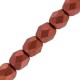 Czech Fire polished faceted glass beads 3mm Copper